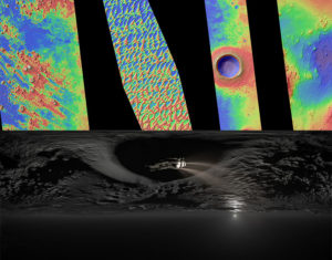 Surface created with real data based on Digital Terrain Models from Mars 